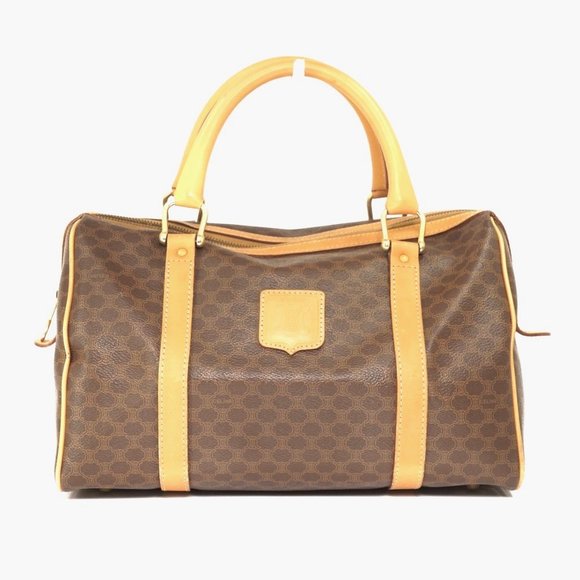 Celine Handbags - Auth Celine Macadam Boston Bag #516O60